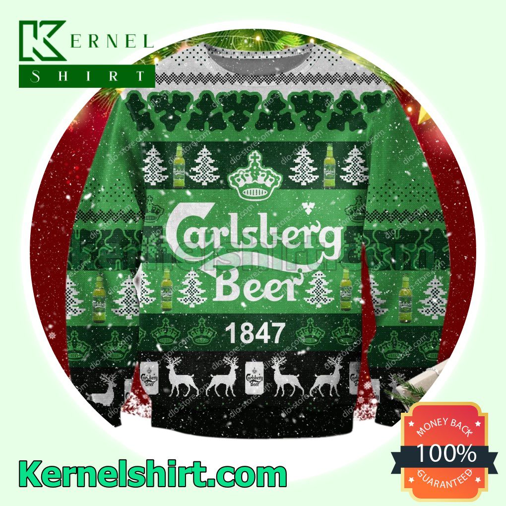 Carlsberg Beer 1847 Premium Knitted Christmas Jumper