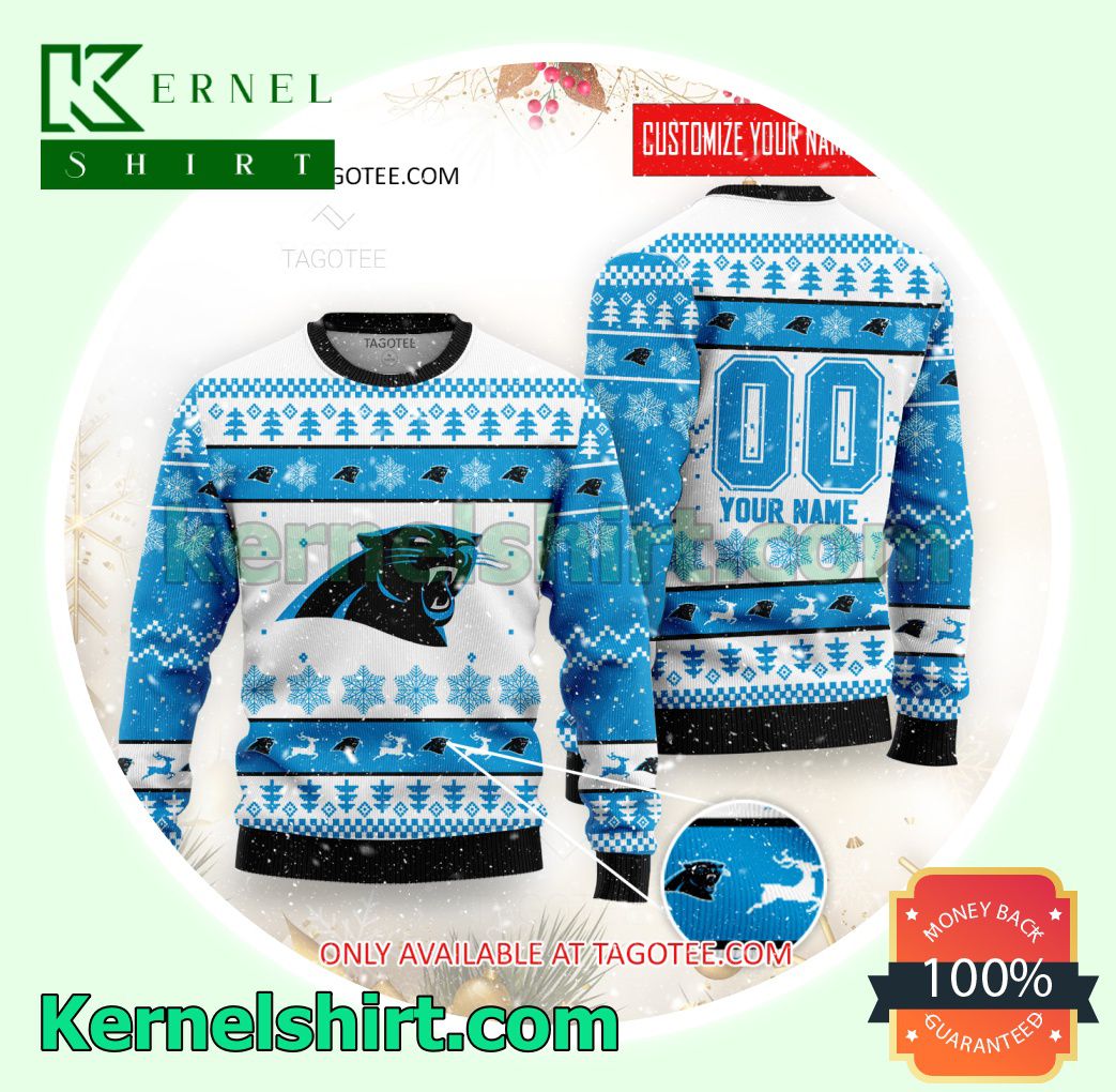 Carolina Panthers Club Xmas Knit Sweaters