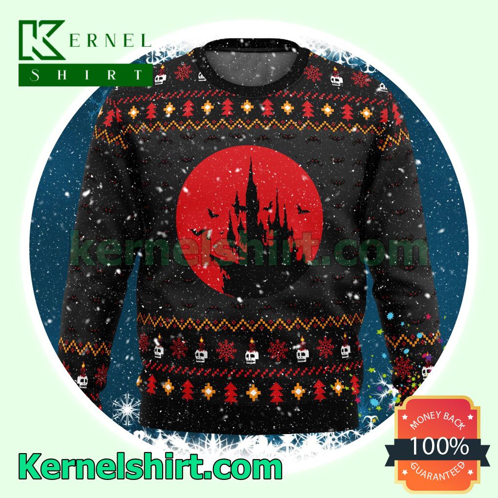 Castlevania Creepy Castle Horror Xmas Knitted Sweaters