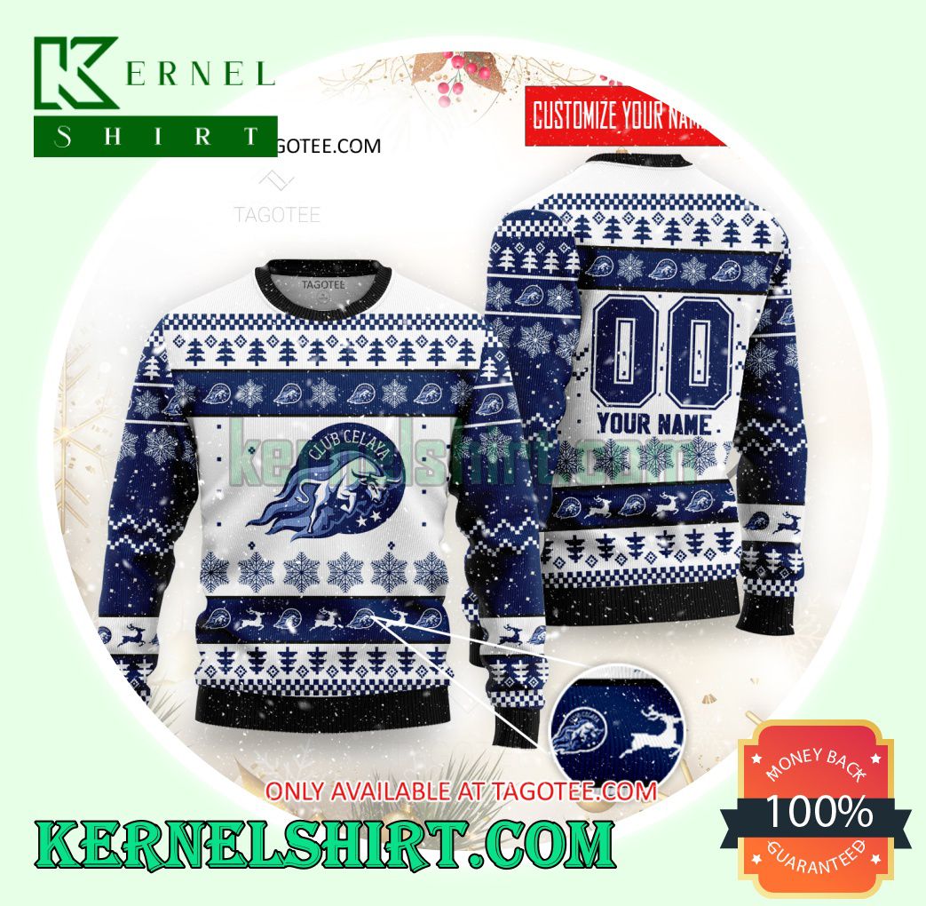 Celaya FC Logo Xmas Knit Sweaters