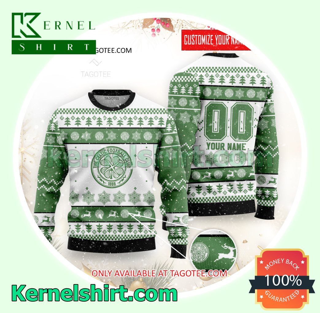 Celtic FC Logo Xmas Knit Sweaters