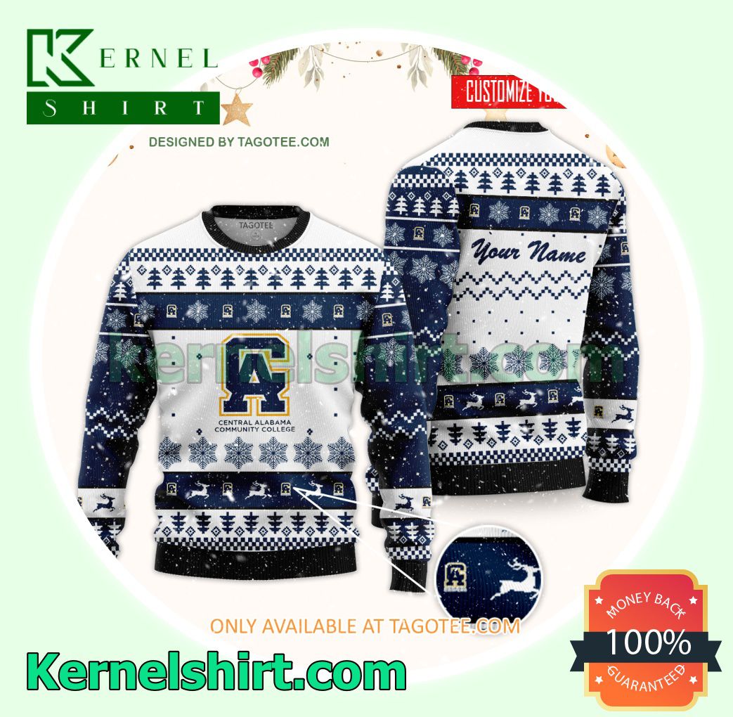 Central Alabama Community College Logo Xmas Knit Jumper Sweaters