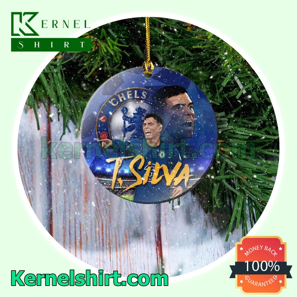 Champions League - Thiago Silva Fan Holiday Ornaments