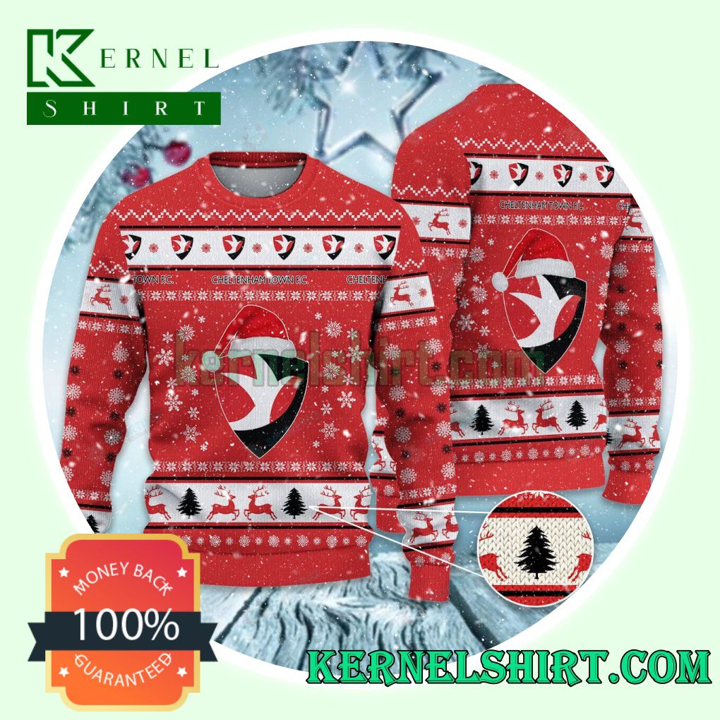 Cheltenham Town F.C Club Snowflake Xmas Knit Sweaters