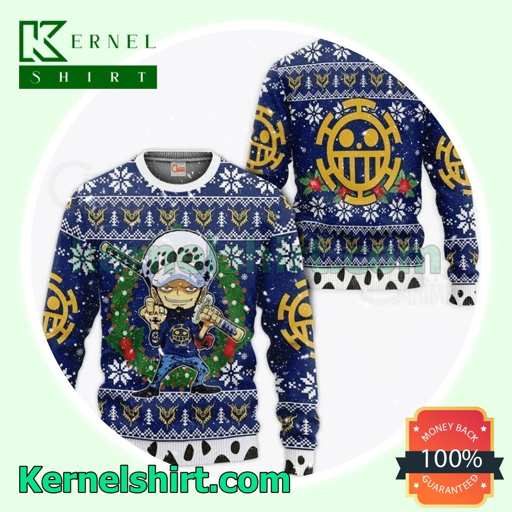 Chibi Trafalgar Law One Piece Manga Anime Knitted Christmas Jumper