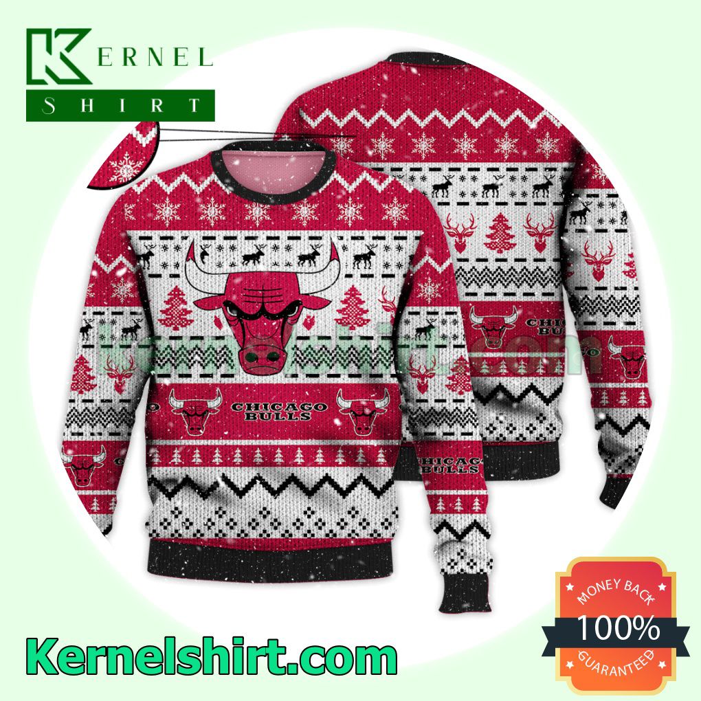 Chicago Bulls NBA Funny Knitted Christmas Jumper
