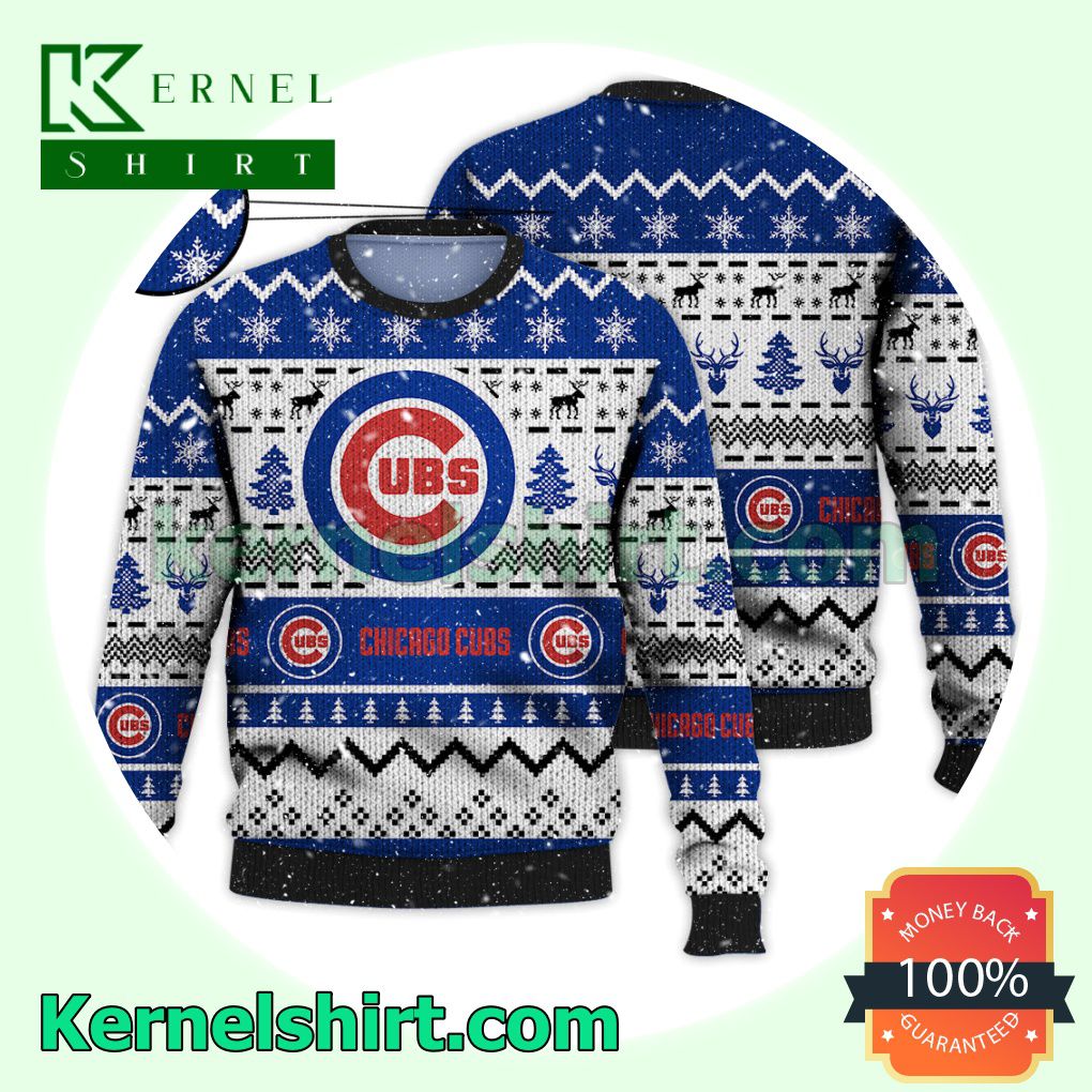 Chicago Cubs MLB Funny Knitted Christmas Jumper