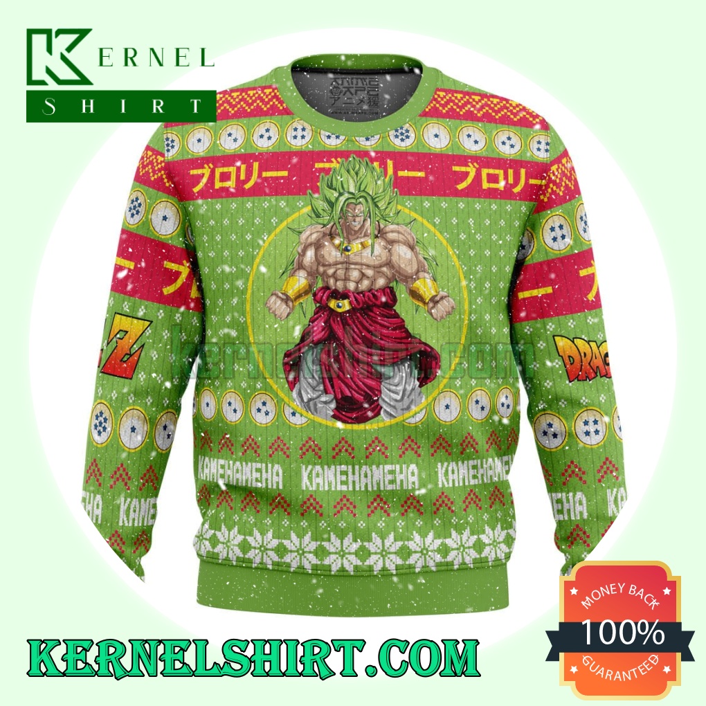 Christmas Broly Dragon Ball Z Knitting Christmas Sweatshirts