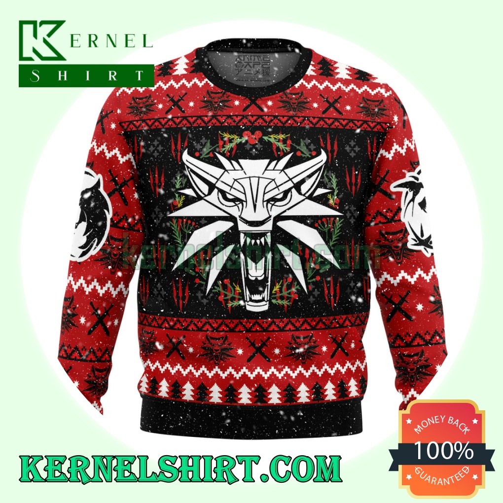 Christmas Monster The Witcher Knitting Christmas Sweatshirts