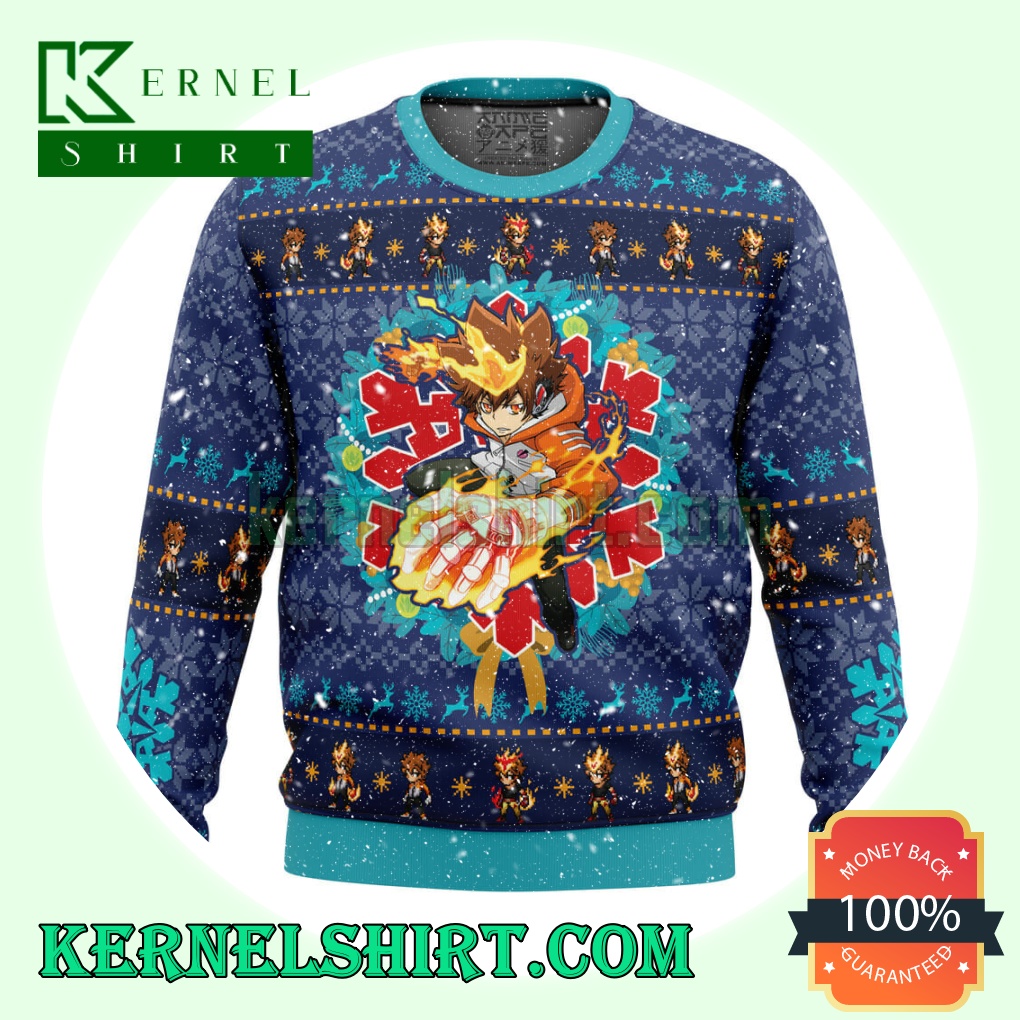 Christmas Tsunayoshi Sawada Kateyo Hitman Reborn Knitting Christmas Sweatshirts