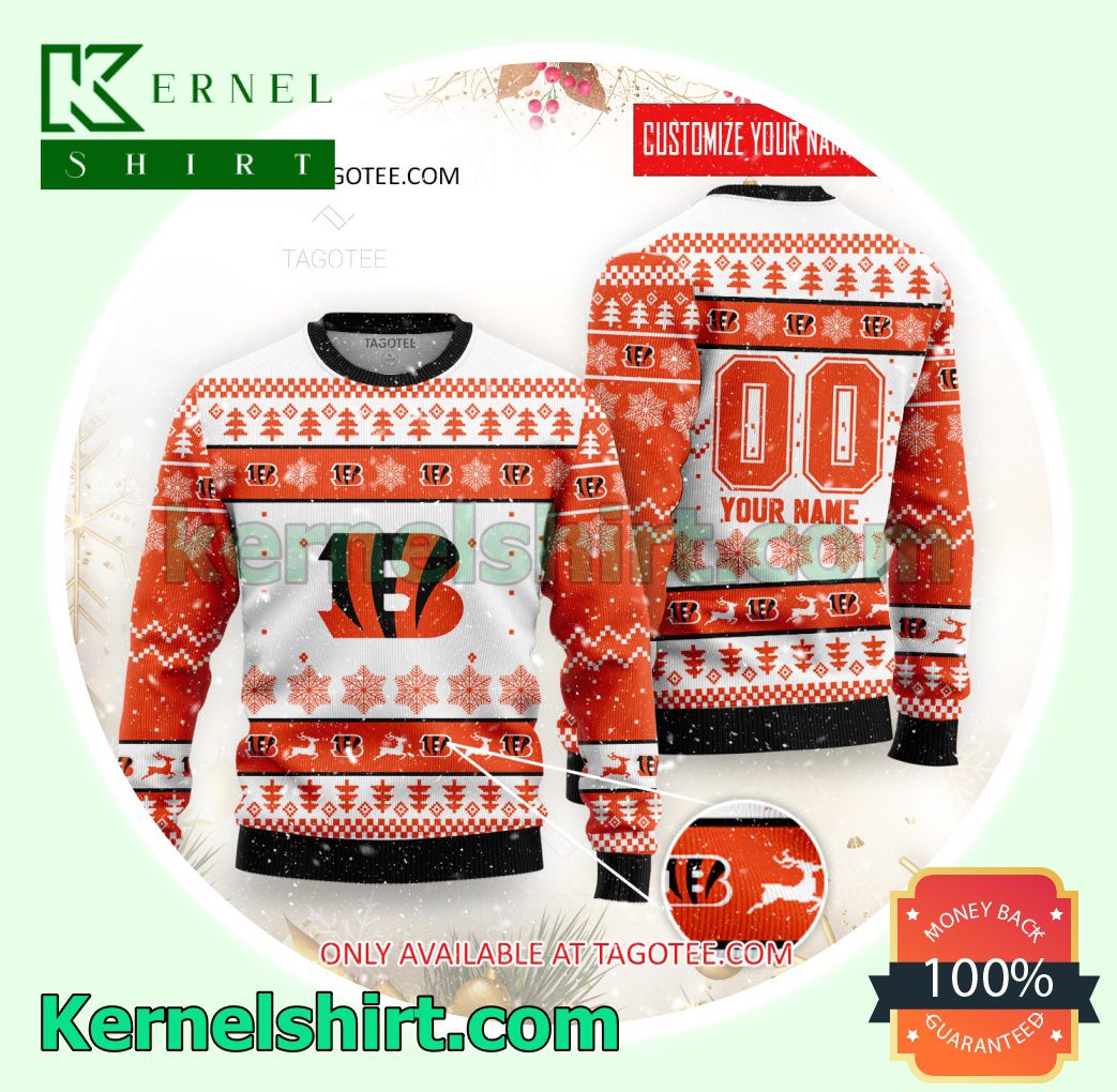 Cincinnati Bengals Club Xmas Knit Sweaters