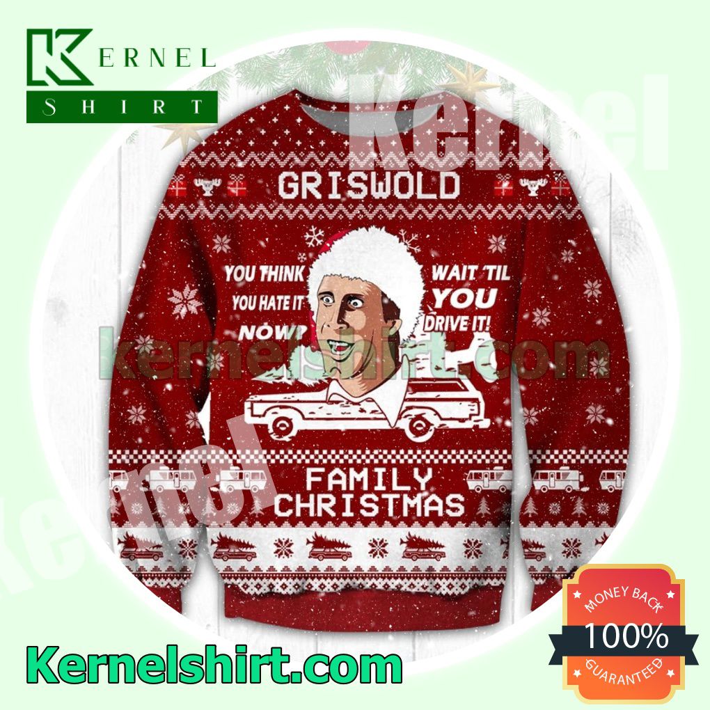 Clark Griswold Family National Lampoon's Christmas Vacation Snowflake Knitted Christmas Sweatshirts