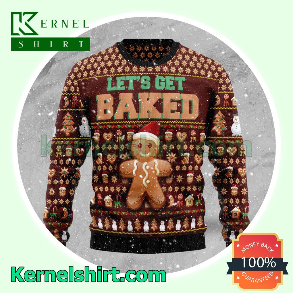 Cookies Let's Get Baked Knitted Christmas Jumper