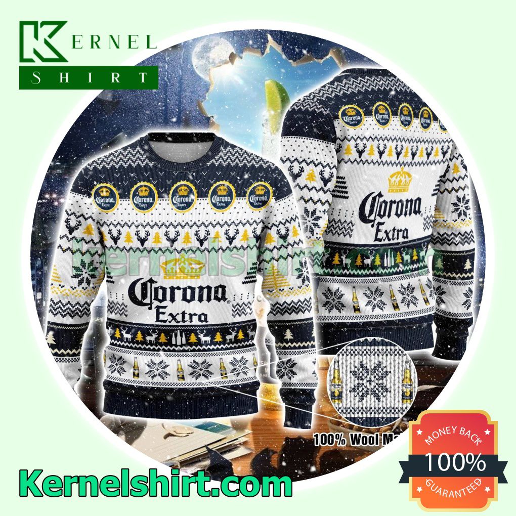 Corona Extra Beer Reindeer Xmas Knitted Sweaters