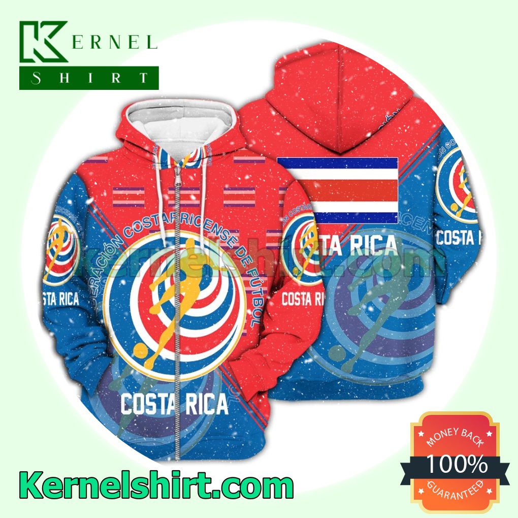 Costa Rica National Logo Soccer Fan Hawaiian Shirt Sweatshirt a