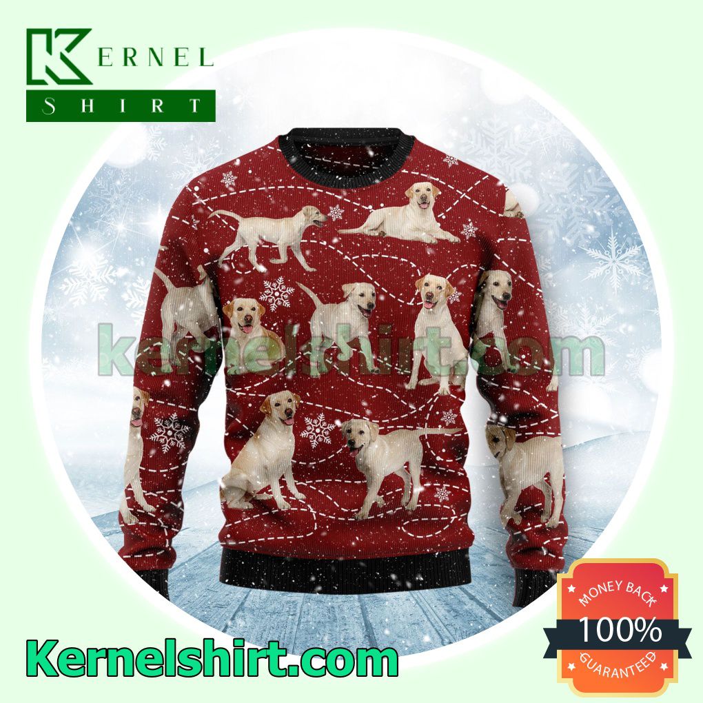 Cute Labrador Retriever Knitted Christmas Jumper