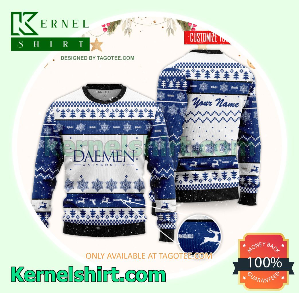 Daemen University Logo Xmas Knit Jumper Sweaters