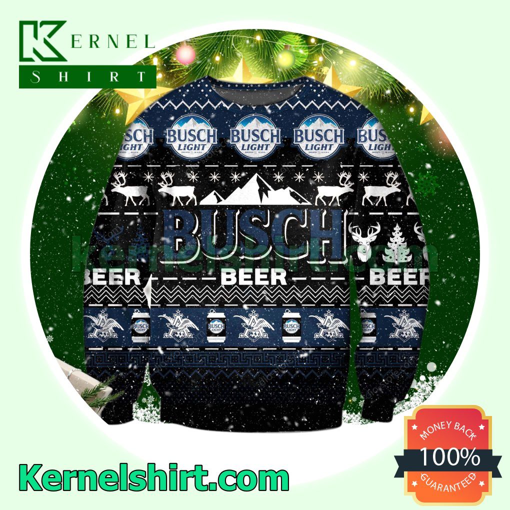 Dark Busch Beer Knitted Christmas Jumper