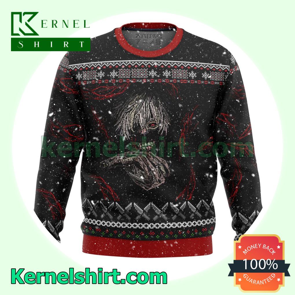 Dark Kaneki Tokyo Ghoul Dark Kaneki Manga Anime Knitted Christmas Jumper