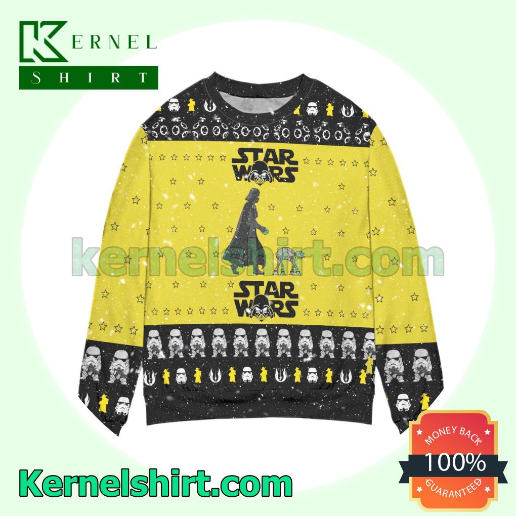 Darth Vader Walking Pet AT-AT Star Wars Knitted Christmas Sweatshirts