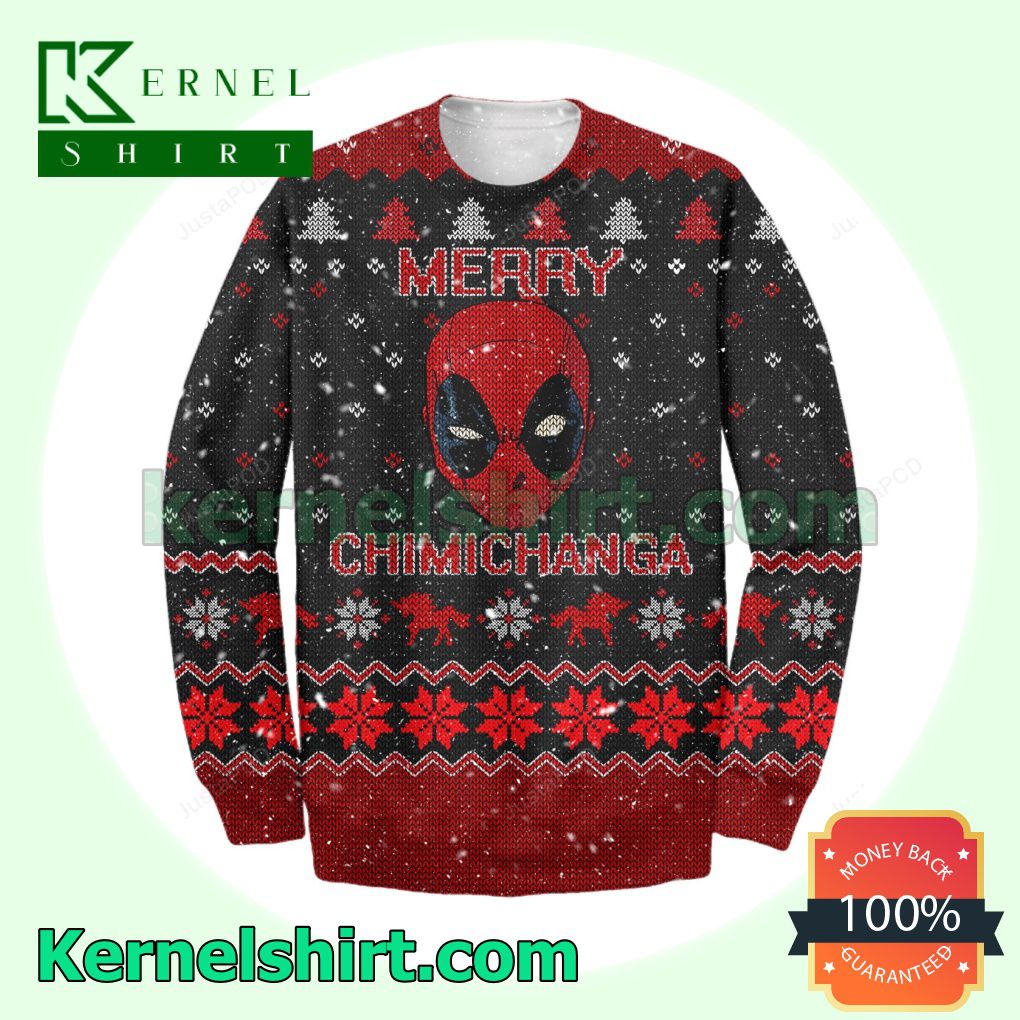 Deadpool Merry Chimichanga Knitted Christmas Jumper