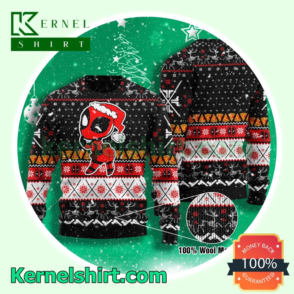 Deadpool Merry Kissmyass Xmas Knitted Sweaters