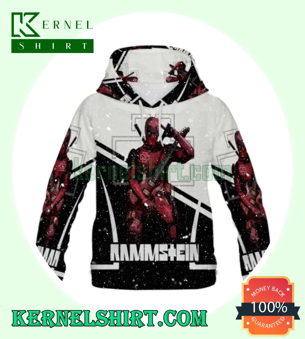 Deadpool With Rammstein Hooded Sweatshirts