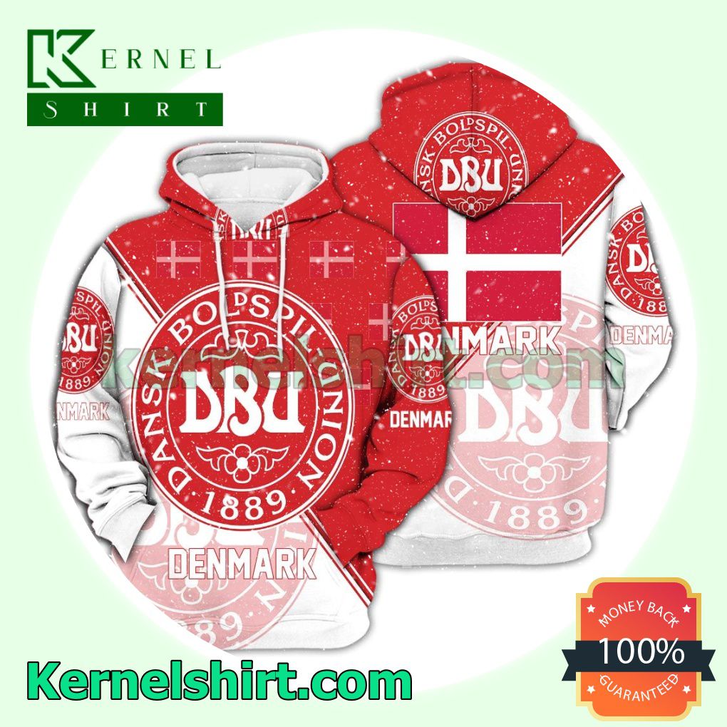 Denmark National Logo Soccer Fan Hawaiian Shirt Sweatshirt