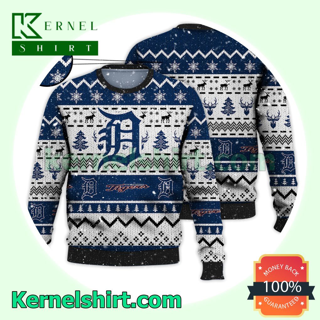 Detroit Tigers MLB Funny Knitted Christmas Jumper