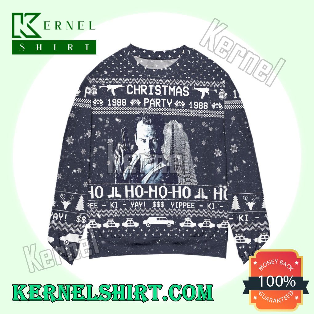 Die Hard Yippee Ki Yay Party Snowflake Knitted Christmas Sweatshirts