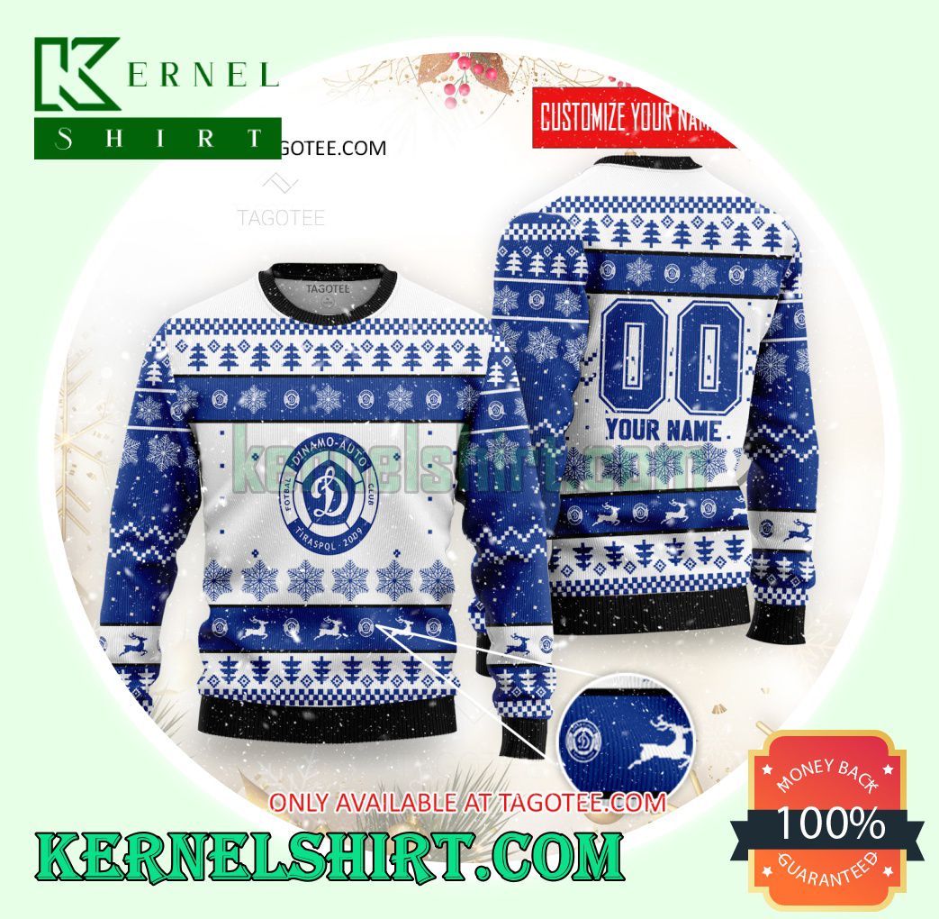 Dinamo-Auto Tiraspol Logo Xmas Knit Sweaters