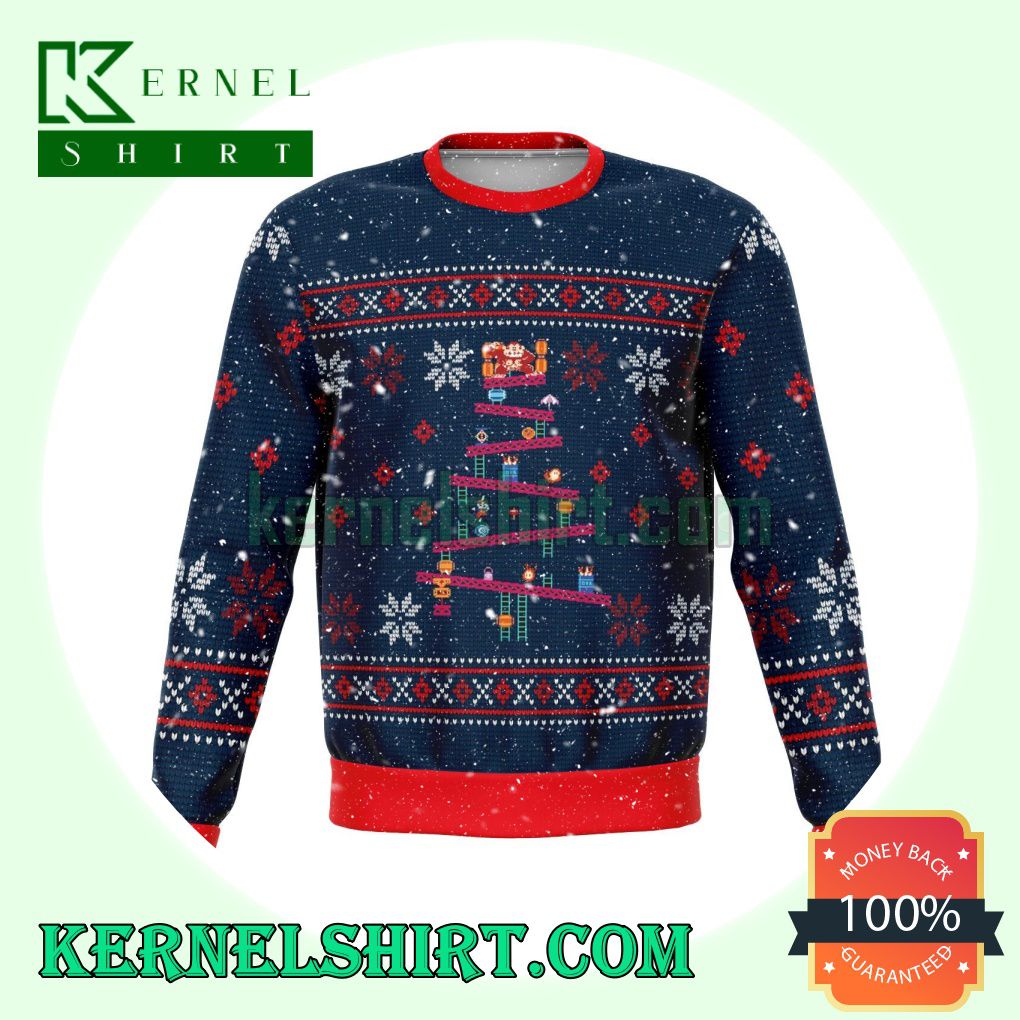 Donkey Kong Premium Game Screen Knitting Christmas Sweatshirts