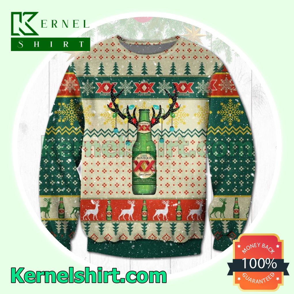 Dos Equis Lager Especial ReinBeer Knitted Christmas Sweatshirts