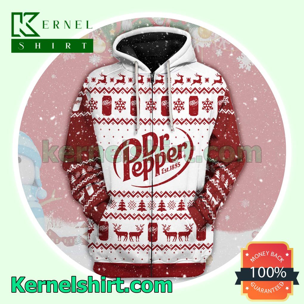 Dr Pepper Xmas Ugly Hoodie Jacket