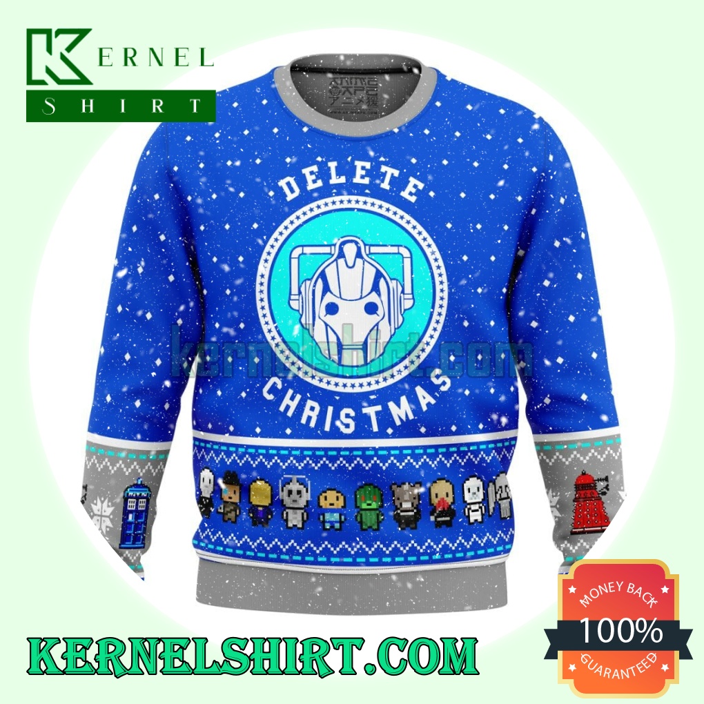 Dr Who Dalek Knitting Christmas Sweatshirts