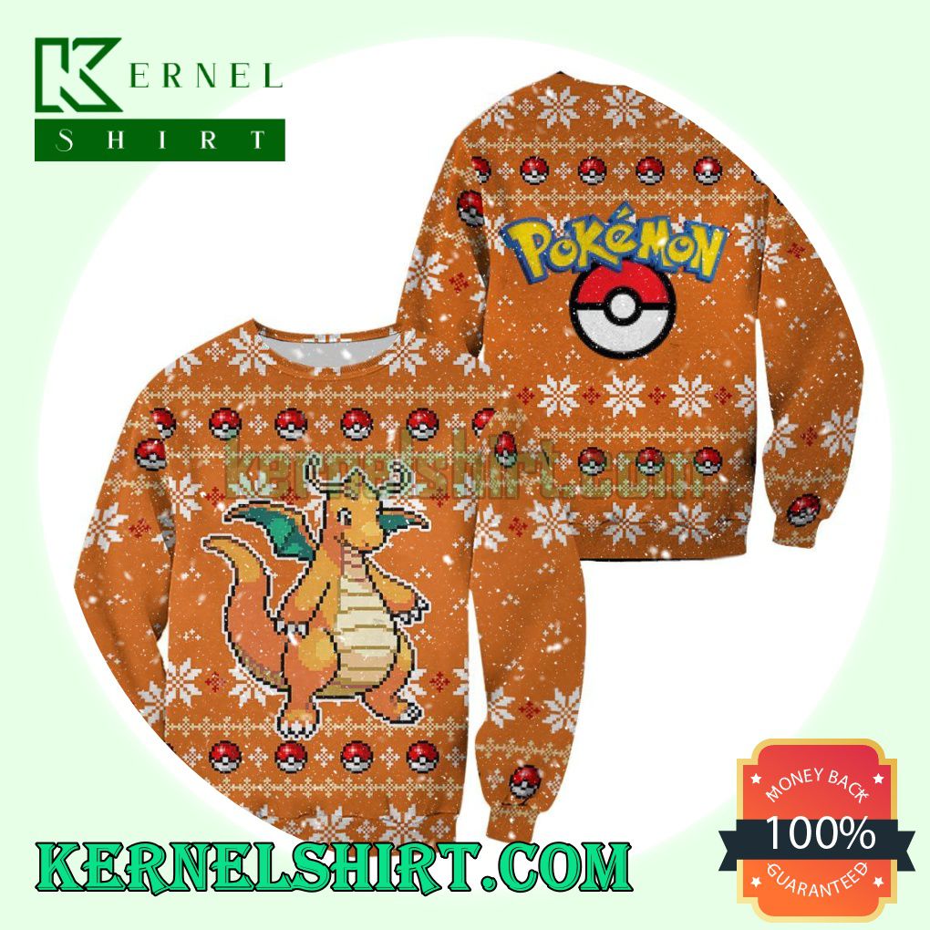 Dragonite Pokemon Christmas Sweatshirts