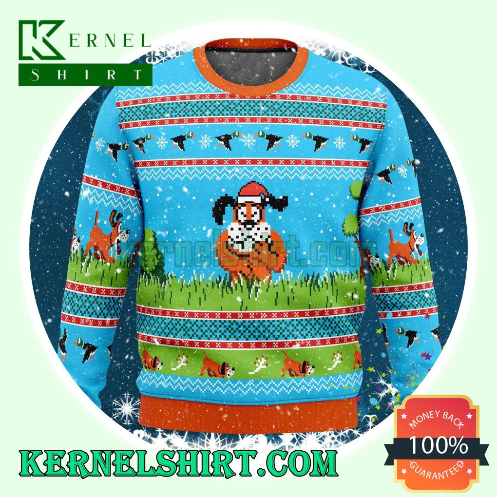 Duck Hunt Knitting Christmas Sweatshirts