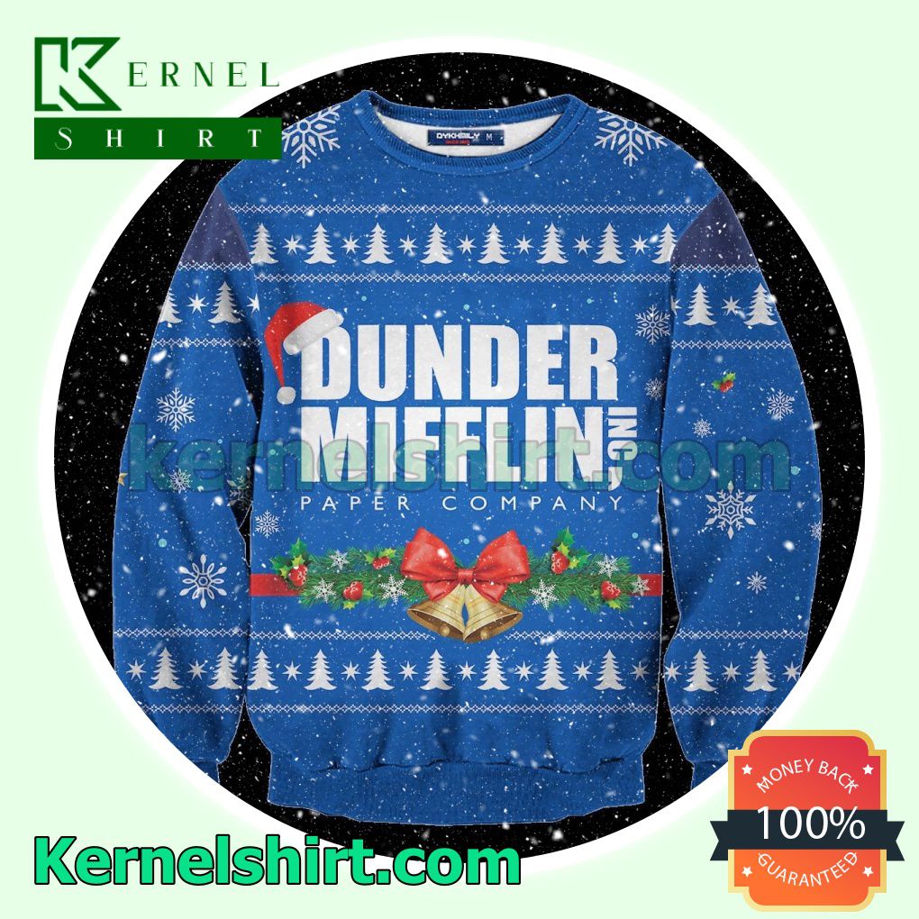 Dunder Mifflin Holiday The Office Xmas Knitted Sweaters