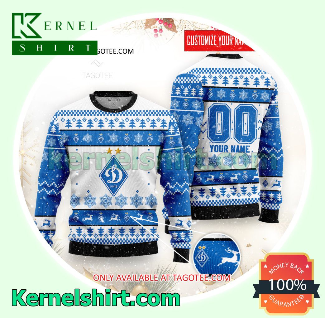 Dynamo Kyiv Logo Xmas Knit Sweaters