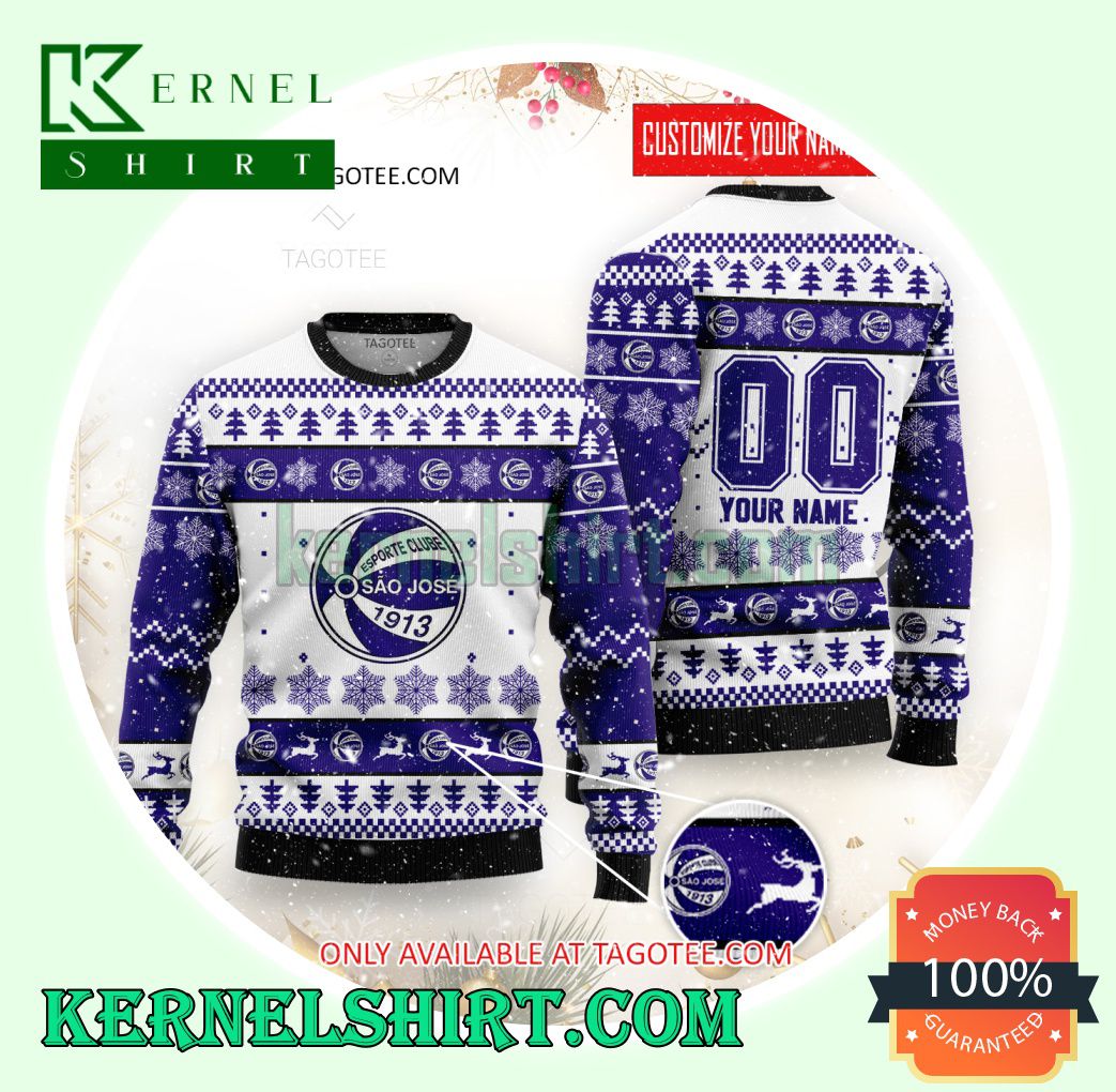 EC Sao Jose Club Logo Xmas Knit Sweaters