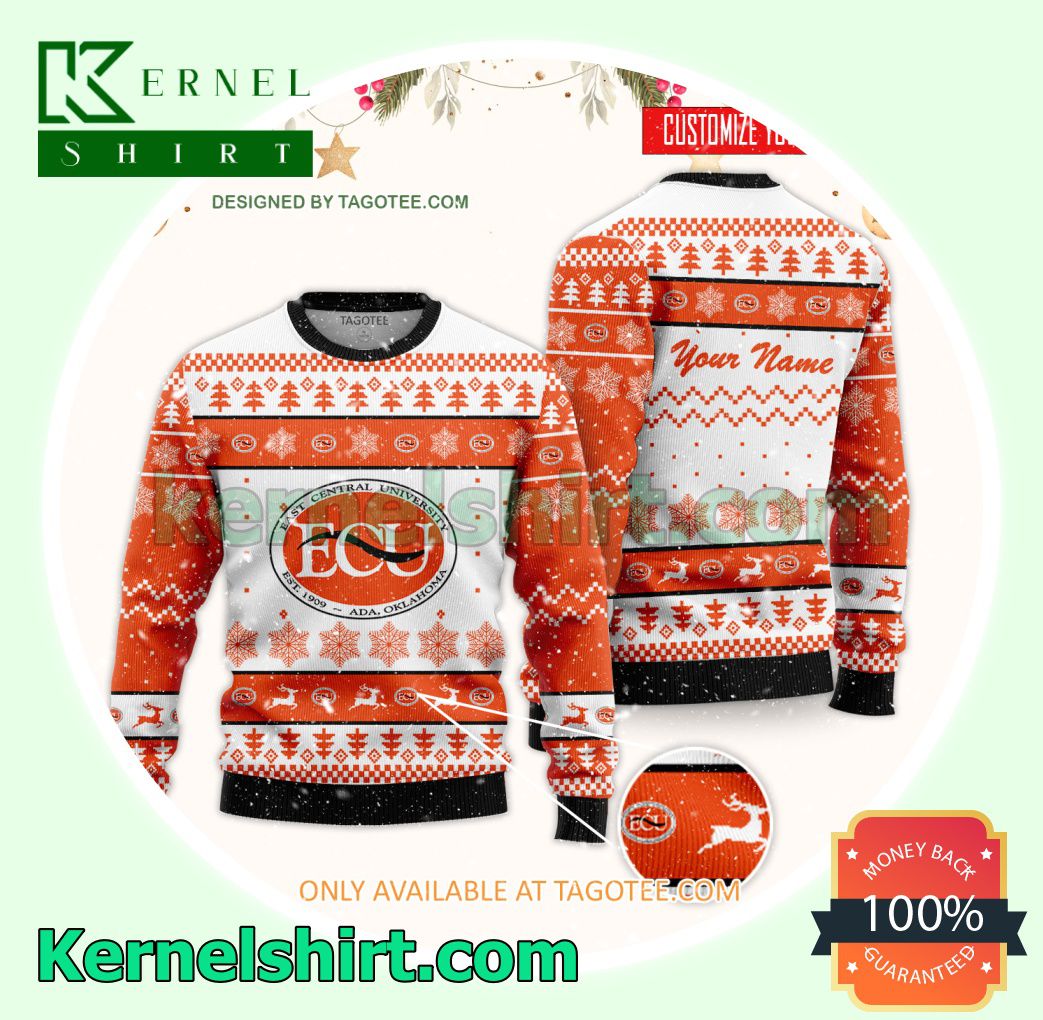 East Central University Logo Xmas Knit Jumper Sweaters