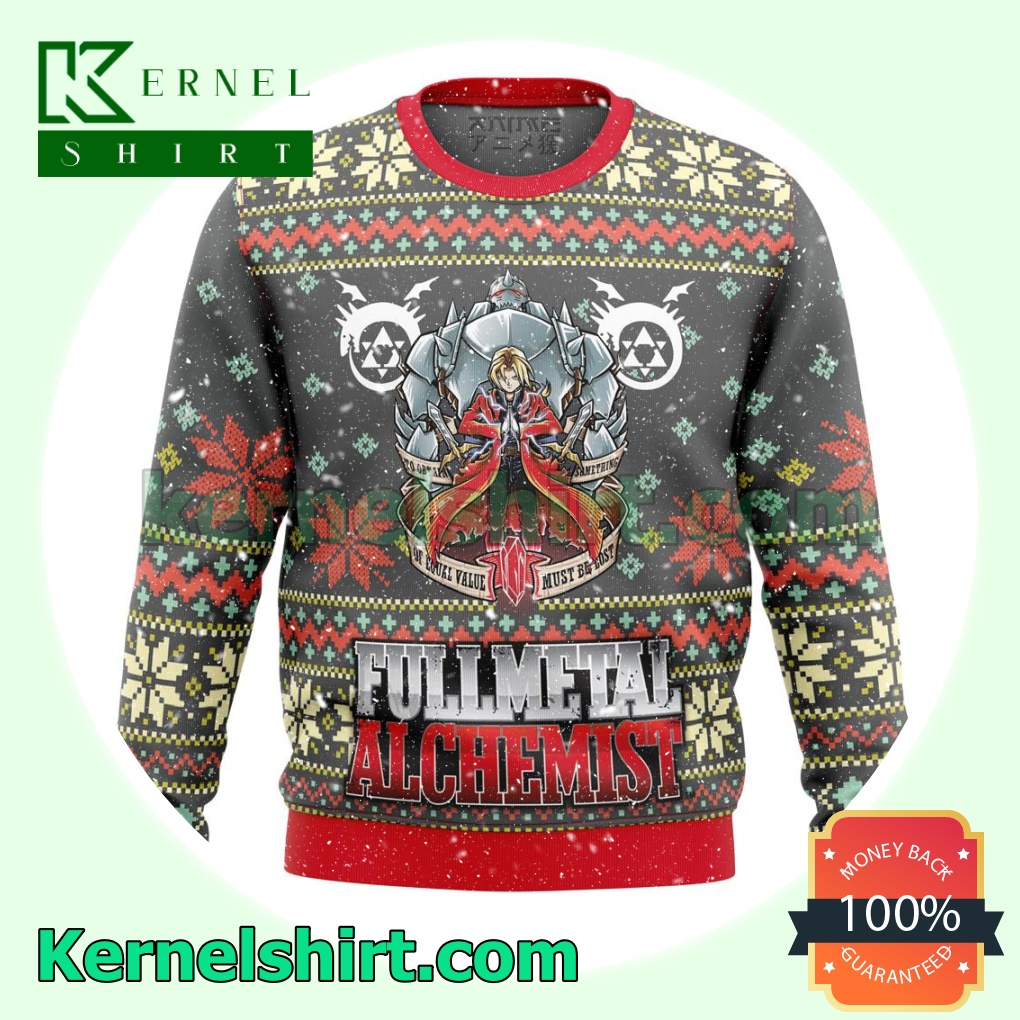 Edward Elric Fullmetal Alchemist Knitted Christmas Jumper
