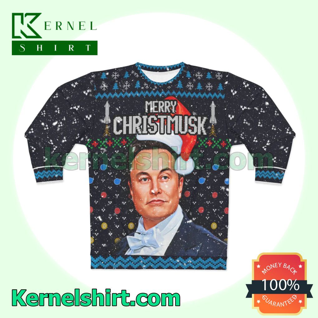 Elon Musk Merry Christmusk Xmas Knit Jumper Sweaters
