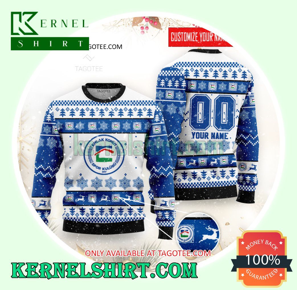 Emlak Konut Gelisim 2 Women Logo Xmas Knit Sweaters