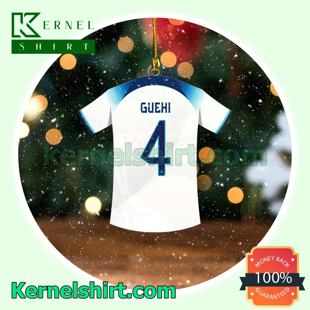 England Team Jersey - Marc Guehi Fan Holiday Ornaments a