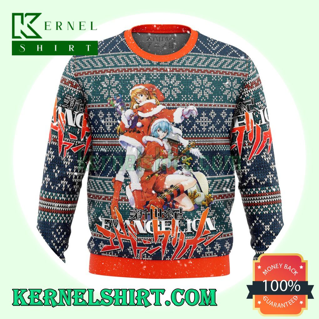 Evangelion Alt Premium Manga Anime Knitting Christmas Sweatshirts