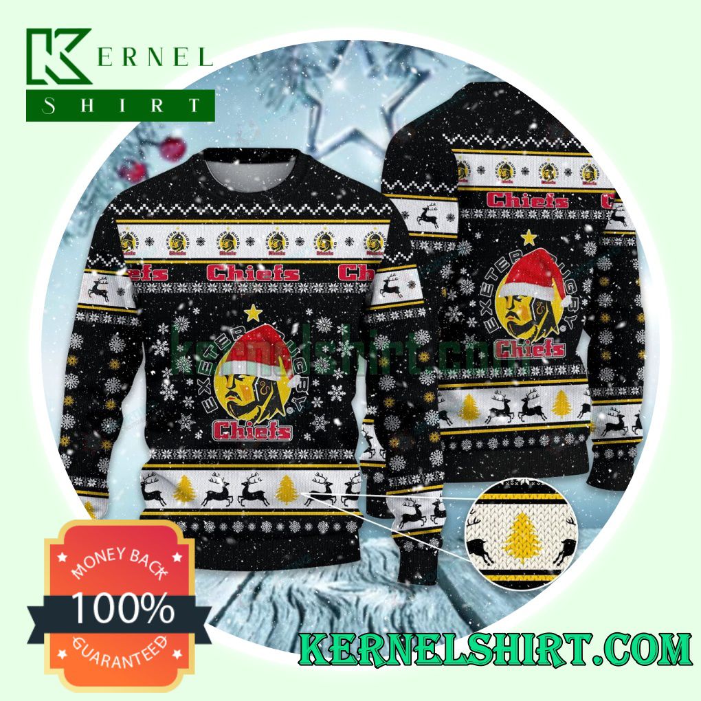 Exeter Chiefs Club Snowflake Xmas Knit Sweaters