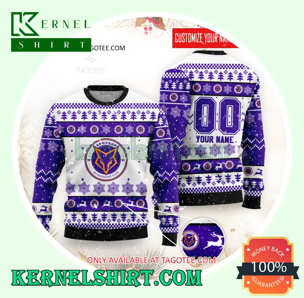 FC Armavir Logo Xmas Knit Sweaters