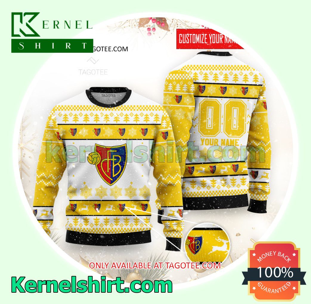 FC Basel Logo Xmas Knit Sweaters