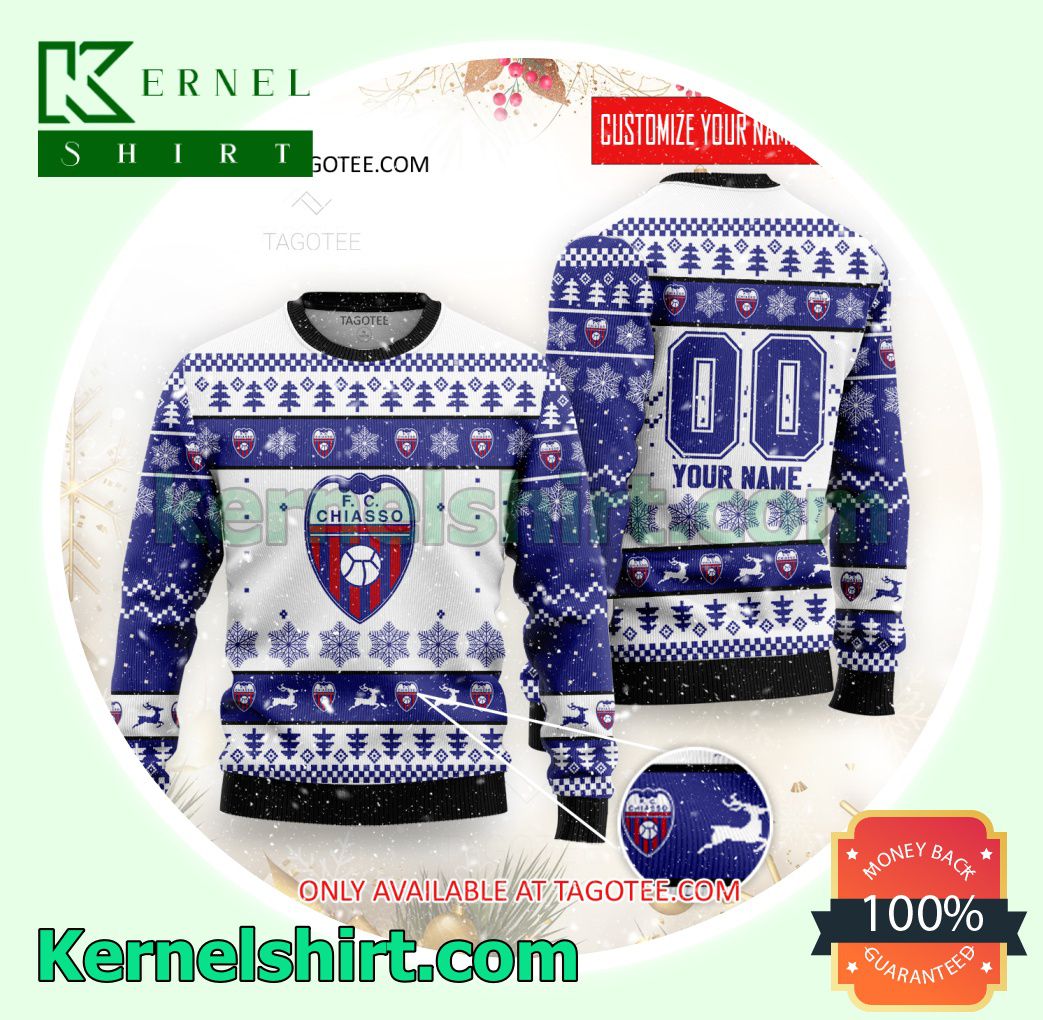 FC Chiasso Logo Xmas Knit Sweaters